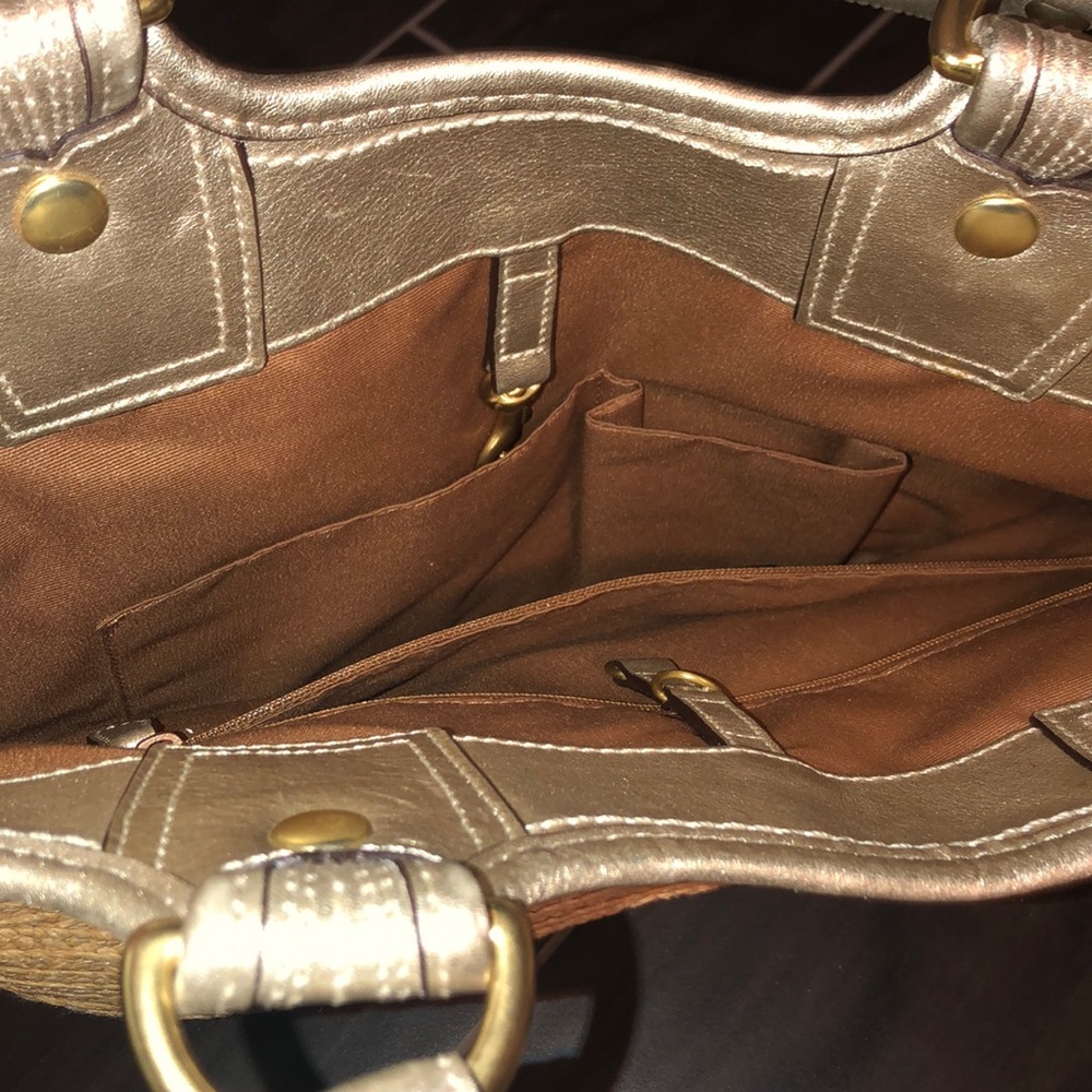 Coach Wicker Metallic Purse - Picture 4 of 4